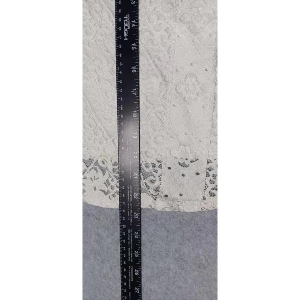 Eyeshadow Spaghetti Strap Tank Top Womens Size M White Lace Criss Cross Vneck... - Picture 7 of 10